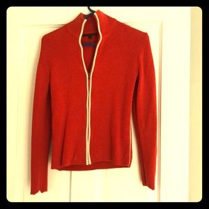 Banana Republic Zipper Sweater- Fall Orange